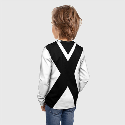 Детский лонгслив Бавария Мюнхен полосы / 3D-принт – фото 4