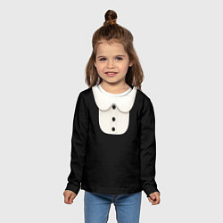Лонгслив детский Девочка Уэнздей Аддамс, цвет: 3D-принт — фото 2