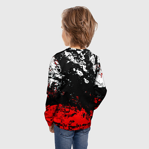 Детский лонгслив Манчестер Юнайтед краски / 3D-принт – фото 4