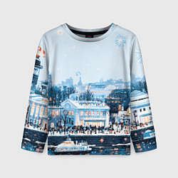 Детский лонгслив Иллюстрация Московский новый год