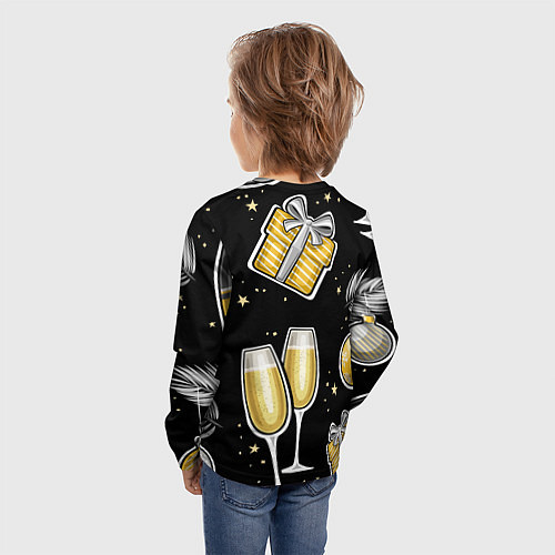 Детский лонгслив Новогодний вайб / 3D-принт – фото 4