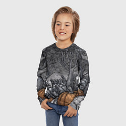 Лонгслив детский Осенние шалости духов, цвет: 3D-принт — фото 2