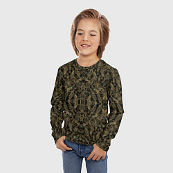Лонгслив детский Славяно - русский орнамент узоры с позолотой, цвет: 3D-принт — фото 2