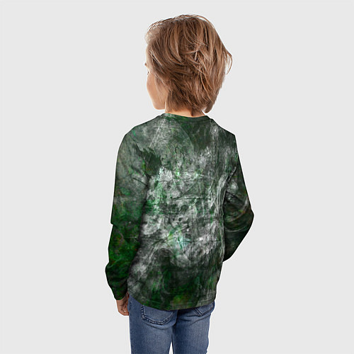 Детский лонгслив Абстракция - acid boom / 3D-принт – фото 4