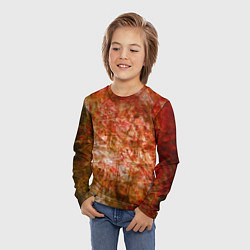 Лонгслив детский Абстракция - bright red, цвет: 3D-принт — фото 2
