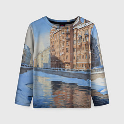 Лонгслив детский Зимний Санкт-Петербург, цвет: 3D-принт