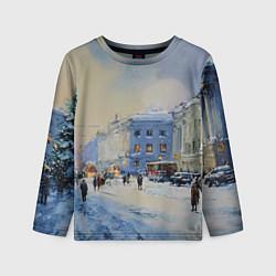 Детский лонгслив Зимний праздничный Питер