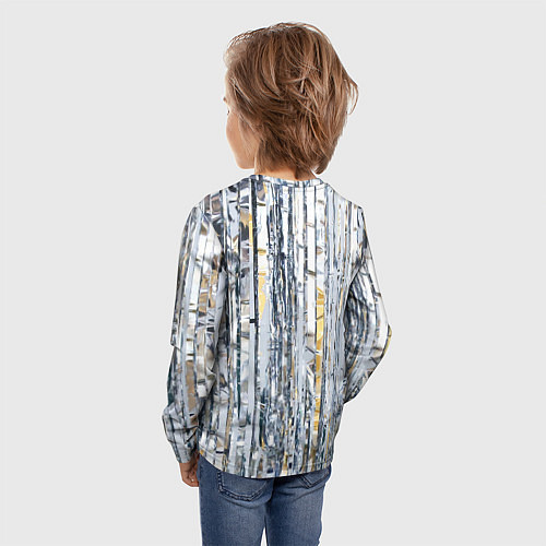 Детский лонгслив Новогодний дождик / 3D-принт – фото 4