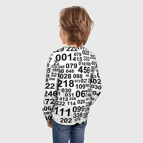Детский лонгслив Лестер сити цифры символы / 3D-принт – фото 4