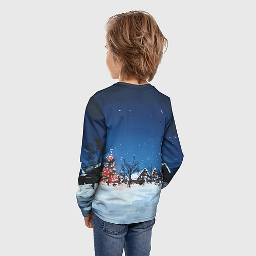 Детский лонгслив Загадай желания перед Новым годом / 3D-принт – фото 4