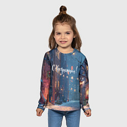 Лонгслив детский С наступающим новым годом, цвет: 3D-принт — фото 2