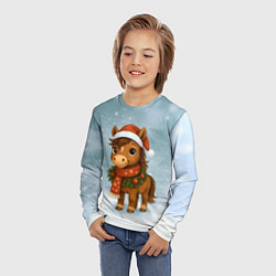 Лонгслив детский Милый конек, цвет: 3D-принт — фото 2