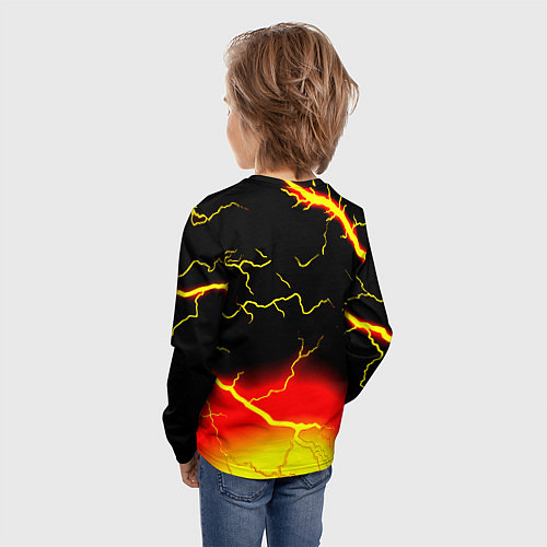 Детский лонгслив Borussia шторм молнии / 3D-принт – фото 4