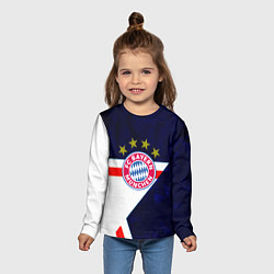 Лонгслив детский Бавария звезды геометрия, цвет: 3D-принт — фото 2