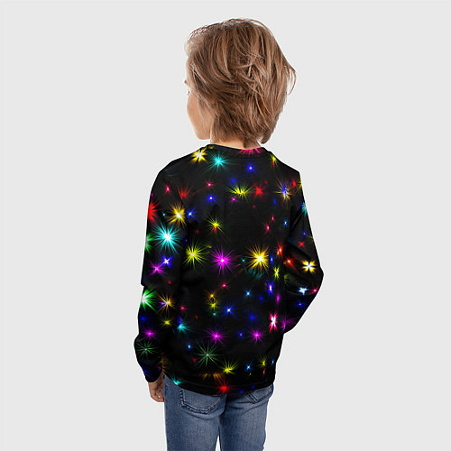 Детский лонгслив Манчестер Юнайтед праздничные огни / 3D-принт – фото 4