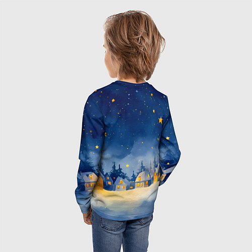 Детский лонгслив Загадай желаний - Новый год / 3D-принт – фото 4