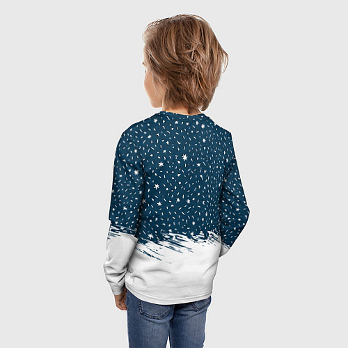 Детский лонгслив Кот Бендер и огненный конь - 2026 / 3D-принт – фото 4