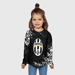 Лонгслив детский Ювентус черепа краски, цвет: 3D-принт — фото 2