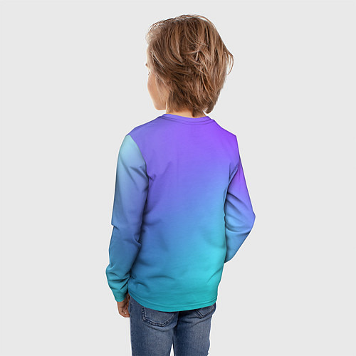 Детский лонгслив Color multi-colored gradient / 3D-принт – фото 4