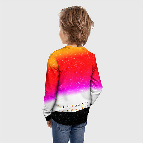 Детский лонгслив Ювентус спорт люди / 3D-принт – фото 4