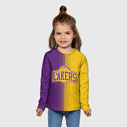 Лонгслив детский NBA Lakers LA, цвет: 3D-принт — фото 2
