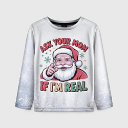 Лонгслив детский Санта в шутливом настроении, цвет: 3D-принт