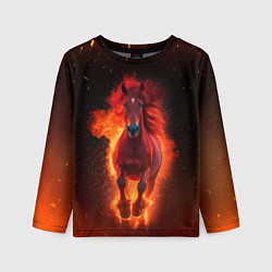 Детский лонгслив Огонь а не лошадь