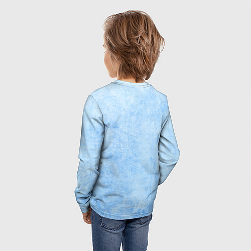 Детский лонгслив Sonic - синий ёж / 3D-принт – фото 4