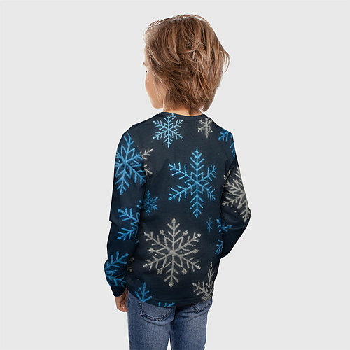 Детский лонгслив 10 баллов за стол - довольный Санта / 3D-принт – фото 4