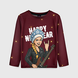 Детский лонгслив Снегурочка рокерша