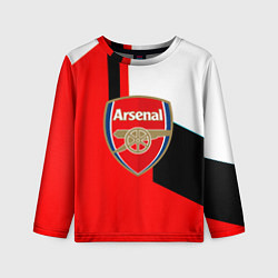 Лонгслив детский Арсенал геометрия спорт, цвет: 3D-принт