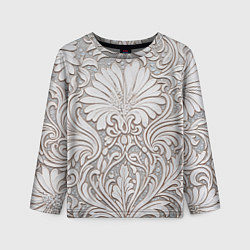 Лонгслив детский Вензельные цветы, цвет: 3D-принт