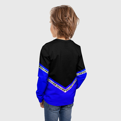 Детский лонгслив Ювентус япония геометрия / 3D-принт – фото 4