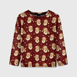 Лонгслив детский Паттерн с Сантой, цвет: 3D-принт