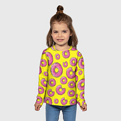 Лонгслив детский Пончики Гомера, цвет: 3D-принт — фото 2
