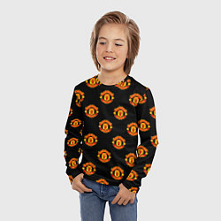 Лонгслив детский Manchester United Pattern, цвет: 3D-принт — фото 2