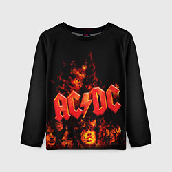 Лонгслив детский AC/DC Flame, цвет: 3D-принт