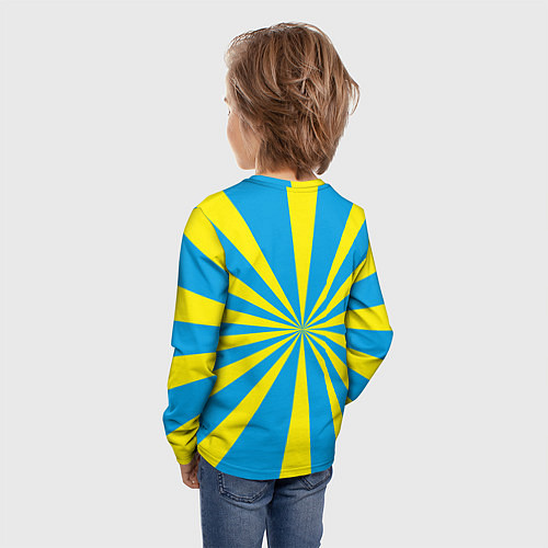 Детский лонгслив Флаг ВВС / 3D-принт – фото 4