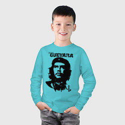 Лонгслив хлопковый детский Che Guevara, цвет: бирюзовый — фото 2