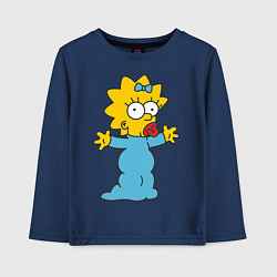 Лонгслив хлопковый детский Maggie Simpson, цвет: тёмно-синий