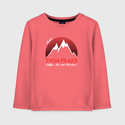 Лонгслив хлопковый детский Twin Peaks: Pie & Murder, цвет: коралловый