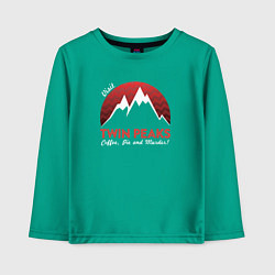 Лонгслив хлопковый детский Twin Peaks: Pie & Murder, цвет: зеленый