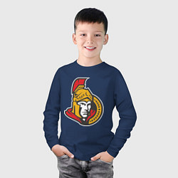 Лонгслив хлопковый детский Ottawa Senators цвета тёмно-синий — фото 2