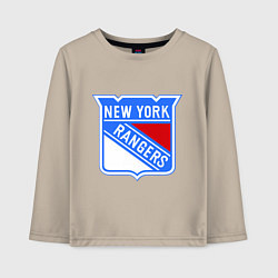 Лонгслив хлопковый детский New York Rangers, цвет: миндальный