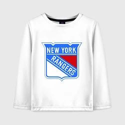 Лонгслив хлопковый детский New York Rangers, цвет: белый