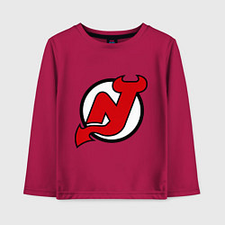 Лонгслив хлопковый детский New Jersey Devils, цвет: маджента