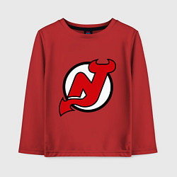 Лонгслив хлопковый детский New Jersey Devils, цвет: красный