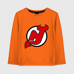 Лонгслив хлопковый детский New Jersey Devils, цвет: оранжевый