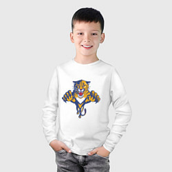 Лонгслив хлопковый детский Florida Panthers, цвет: белый — фото 2