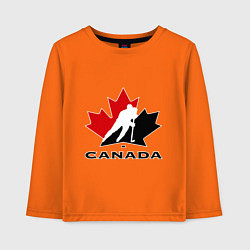 Лонгслив хлопковый детский Canada, цвет: оранжевый